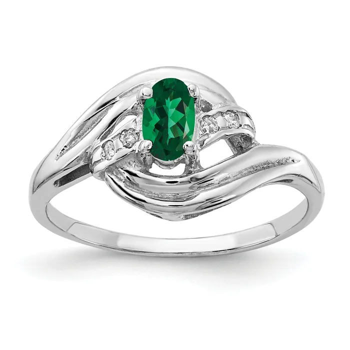 Goldia Rings Solid 14k White Gold 5x3mm Oval Mount St Helens AAA Simulated CZ Ring Goldia Rings Solid 14k White Gold 5x3mm Oval Mount St Helens AAA Simulated CZ Ring