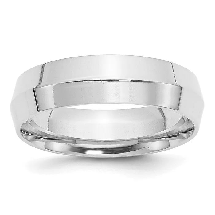 Goldia Rings Solid 14K White Gold 6mm Knife Edge Comfort Fit MensWomens Wedding Band Ring Size 105 Goldia Rings Solid 14K White Gold 6mm Knife Edge Comfort Fit MensWomens Wedding Band Ring Size 105