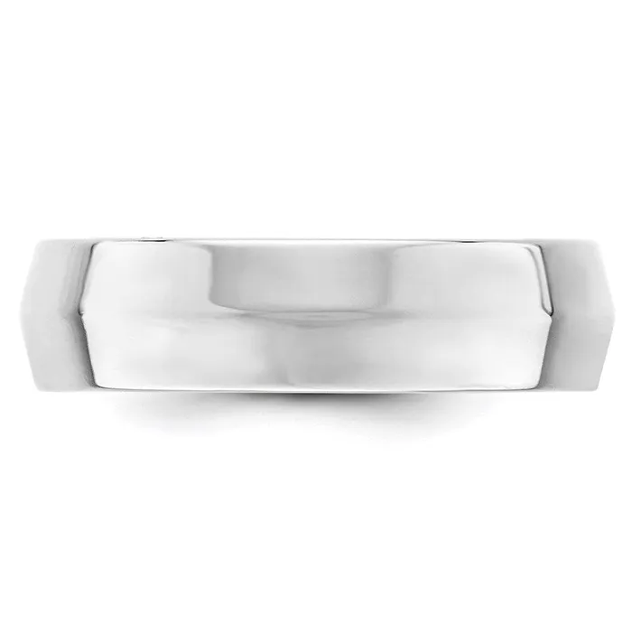 Goldia Rings Solid 14K White Gold 6mm Knife Edge Comfort Fit MensWomens Wedding Band Ring Size 105 Goldia Rings Solid 14K White Gold 6mm Knife Edge Comfort Fit MensWomens Wedding Band Ring Size 105