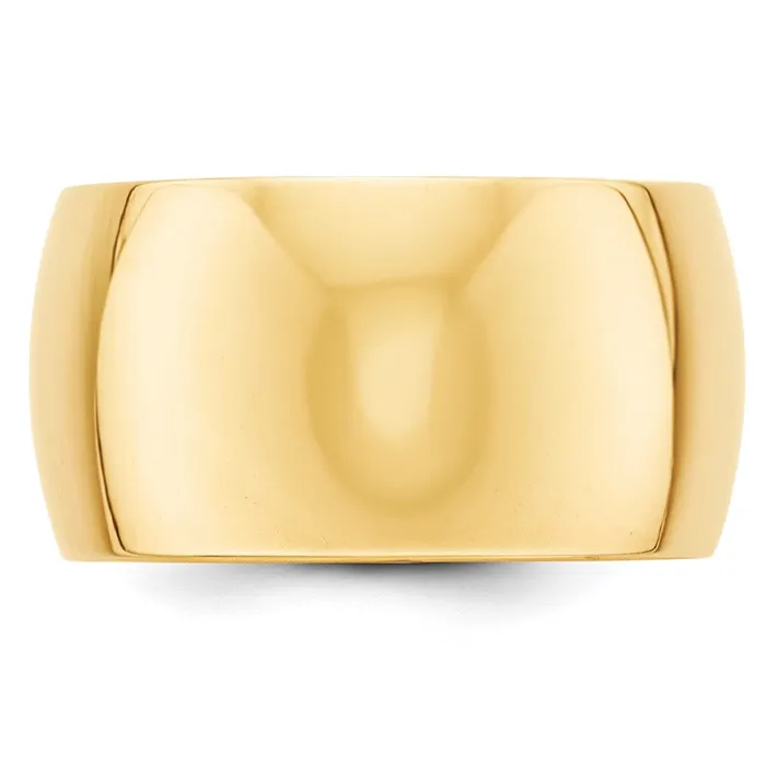 Goldia Rings Solid 14K Yellow Gold 12mm Half Round MensWomens Wedding Band Ring Size 4 Goldia Rings Solid 14K Yellow Gold 12mm Half Round MensWomens Wedding Band Ring Size 4