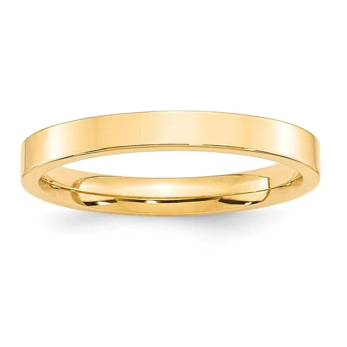 Goldia Rings Solid 14K Yellow Gold 3mm Standard Flat Comfort Fit MensWomens Wedding Band Ring Size 7 Goldia Rings Solid 14K Yellow Gold 3mm Standard Flat Comfort Fit MensWomens Wedding Band Ring Size 7