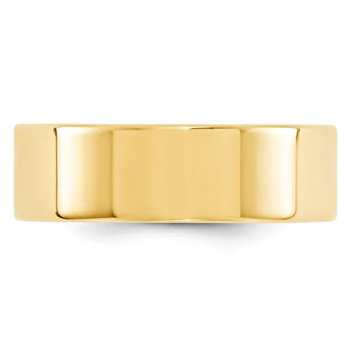 Goldia Rings Solid 14K Yellow Gold 7mm Standard Flat Comfort Fit MensWomens Wedding Band Ring Size 10 Goldia Rings Solid 14K Yellow Gold 7mm Standard Flat Comfort Fit MensWomens Wedding Band Ring Size 10