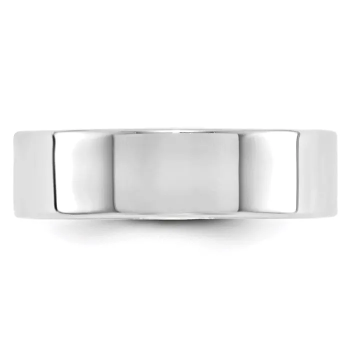 Goldia Rings Solid 18K White Gold 6mm Light Weight Flat MensWomens Wedding Band Ring Size 115 Goldia Rings Solid 18K White Gold 6mm Light Weight Flat MensWomens Wedding Band Ring Size 115