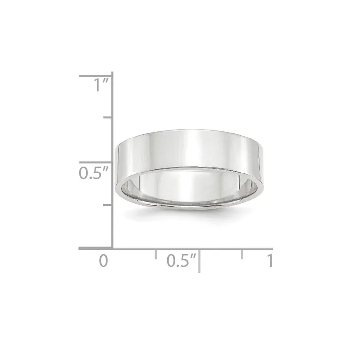 Goldia Rings Solid 18K White Gold 6mm Light Weight Flat MensWomens Wedding Band Ring Size 115 Goldia Rings Solid 18K White Gold 6mm Light Weight Flat MensWomens Wedding Band Ring Size 115