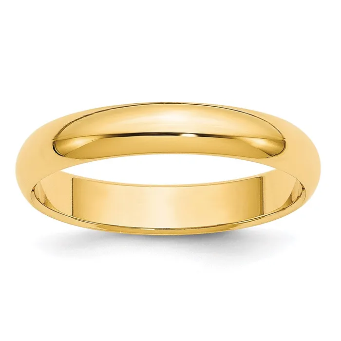 Goldia Rings Solid 18K Yellow Gold 4mm HalfRound Wedding MensWomens Wedding Band Ring Size 8 Goldia Rings Solid 18K Yellow Gold 4mm HalfRound Wedding MensWomens Wedding Band Ring Size 8