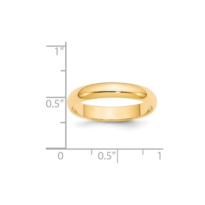 Goldia Rings Solid 18K Yellow Gold 4mm HalfRound Wedding MensWomens Wedding Band Ring Size 8 Goldia Rings Solid 18K Yellow Gold 4mm HalfRound Wedding MensWomens Wedding Band Ring Size 8