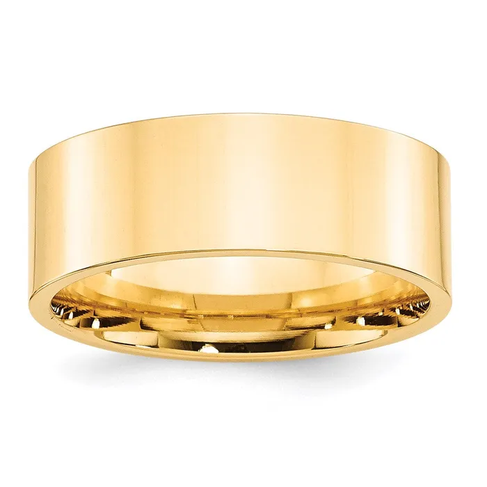 Goldia Rings Solid 18K Yellow Gold 8mm Standard Flat Comfort Fit MensWomens Wedding Band Ring Size 75 Goldia Rings Solid 18K Yellow Gold 8mm Standard Flat Comfort Fit MensWomens Wedding Band Ring Size 75