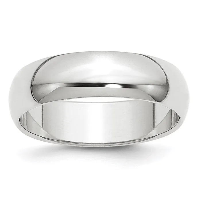 Goldia Rings Solid 18K Yellow Gold White Gold 6mm HalfRound MensWomens Wedding Band Ring Size 8 Goldia Rings Solid 18K Yellow Gold White Gold 6mm HalfRound MensWomens Wedding Band Ring Size 8