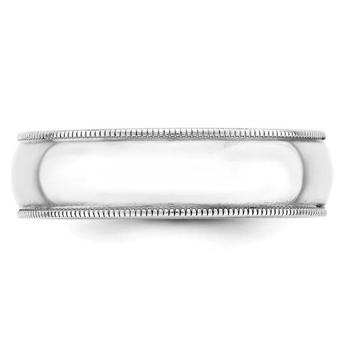 Goldia Solid 10K White Gold 6mm Light Weight Milgrain Half Round MensWomens Wedding Band Ring Size 4 Rings Goldia Solid 10K White Gold 6mm Light Weight Milgrain Half Round MensWomens Wedding Band Ring Size 4 Rings