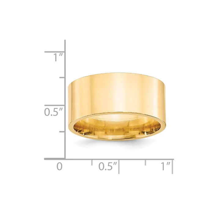 Goldia Solid 10K Yellow Gold 10mm Standard Flat Comfort Fit MensWomens Wedding Band Ring Size 125 Rings Goldia Solid 10K Yellow Gold 10mm Standard Flat Comfort Fit MensWomens Wedding Band Ring Size 125 Rings