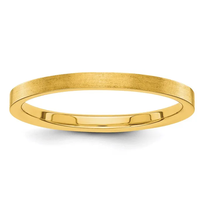 Goldia Solid 10K Yellow Gold 2mm Flat Satin MensWomens Wedding Band Ring Size 4 Rings Goldia Solid 10K Yellow Gold 2mm Flat Satin MensWomens Wedding Band Ring Size 4 Rings