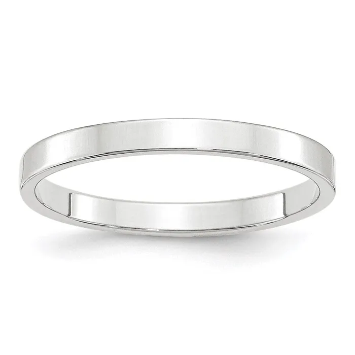 Goldia Solid 14K White Gold 25mm Light Weight Flat MensWomens Wedding Band Ring Size 85 Rings Goldia Solid 14K White Gold 25mm Light Weight Flat MensWomens Wedding Band Ring Size 85 Rings