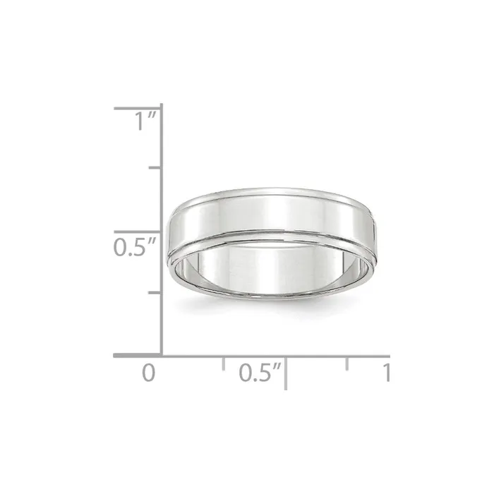 Goldia Solid 14K White Gold 6mm Flat with Step Edge MensWomens Wedding Band Ring Size 45 Rings Goldia Solid 14K White Gold 6mm Flat with Step Edge MensWomens Wedding Band Ring Size 45 Rings