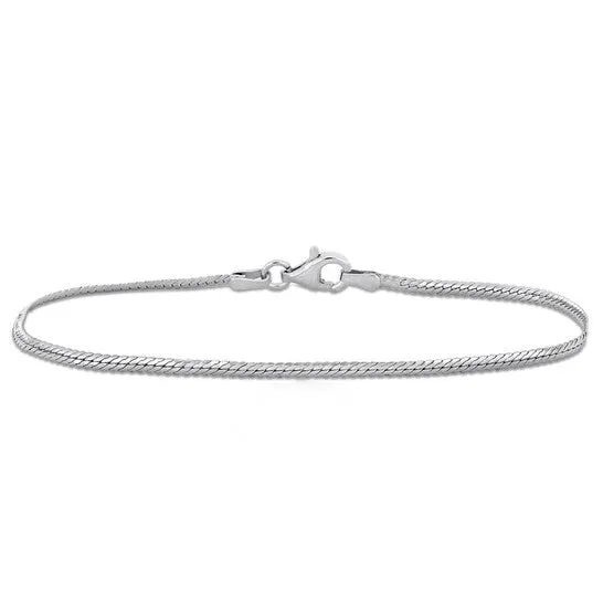 JMS always Bracelets Original Amour 2mm Herringbone Chain Bracelet in Sterling Silver JMS always Bracelets Original Amour 2mm Herringbone Chain Bracelet in Sterling Silver