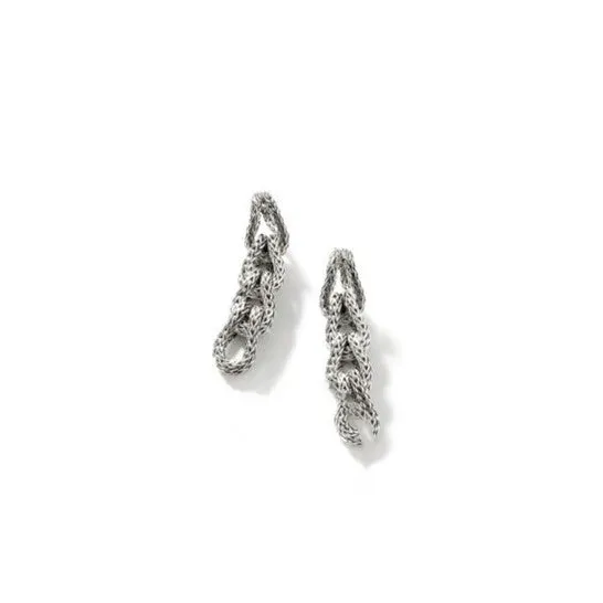 JMS always Earrings Original John Hardy Asli Classic Chain Link Silver Drop Earrings EB900938 JMS always Earrings Original John Hardy Asli Classic Chain Link Silver Drop Earrings EB900938