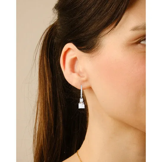 JMS always Earrings Original Kylie Harper Sterling Silver Round Asschercut Cubic Zirconia CZ Leverback Earrings JMS always Earrings Original Kylie Harper Sterling Silver Round Asschercut Cubic Zirconia CZ Leverback Earrings