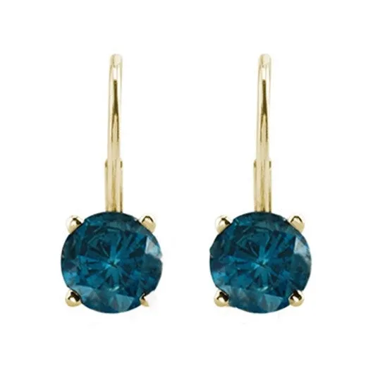 JMS always Earrings Original Maulijewels 060 Carat Natural Blue Diamond Lever Back Earrings Dangle Style Available in 14k Yellow Gold Blue I1I2 JMS always Earrings Original Maulijewels 060 Carat Natural Blue Diamond Lever Back Earrings Dangle Style Available in 14k Yellow Gold Blue I1I2
