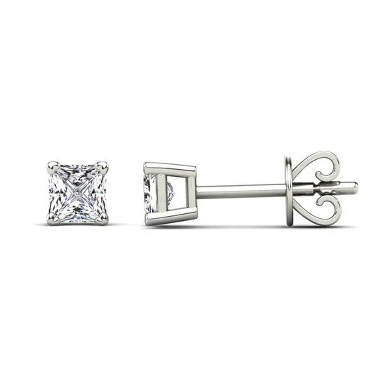 JMS always Earrings Original Maulijewels 16 Carat Princess Cut Natural Diamond HI I2 Stud Earrings For Women In 10K Solid White Gold JMS always Earrings Original Maulijewels 16 Carat Princess Cut Natural Diamond HI I2 Stud Earrings For Women In 10K Solid White Gold