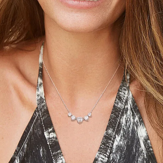 JMS always Necklaces Original AMOUR 2 12 CT DEW Created Moissanite Heart Necklace In Sterling Silver JMS always Necklaces Original AMOUR 2 12 CT DEW Created Moissanite Heart Necklace In Sterling Silver