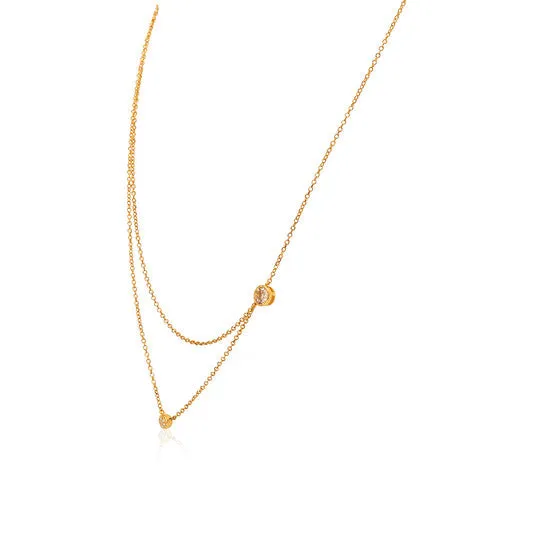 JMS always Necklaces Original Diamanti Per Tutti Fusion Yellow Gold Doublestrand Necklace JMS always Necklaces Original Diamanti Per Tutti Fusion Yellow Gold Doublestrand Necklace