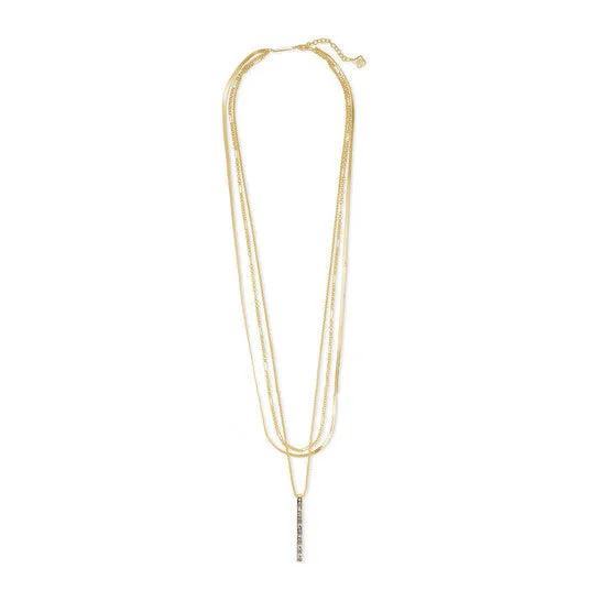 JMS always Necklaces Original Kendra Scott Jack 14K Gold Plated Brass and White Crystal Necklace 4217707096 JMS always Necklaces Original Kendra Scott Jack 14K Gold Plated Brass and White Crystal Necklace 4217707096