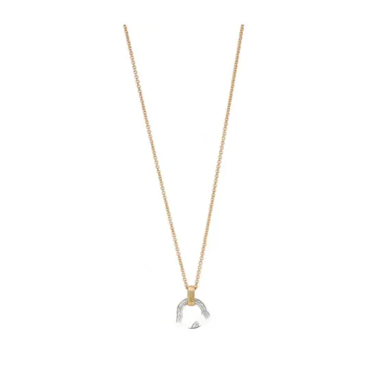 JMS always Necklaces Original Marco Bicego Jaipur Link Collection 18K Yellow White Gold FlatLink Diamond Pendant Necklace JMS always Necklaces Original Marco Bicego Jaipur Link Collection 18K Yellow White Gold FlatLink Diamond Pendant Necklace