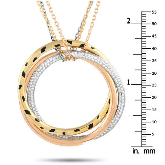 JMS always Necklaces Original PreOwned Cartier Trinity 18K White Rose and Yellow Gold 088ct Diamond Necklace CA04 101023 JMS always Necklaces Original PreOwned Cartier Trinity 18K White Rose and Yellow Gold 088ct Diamond Necklace CA04 101023