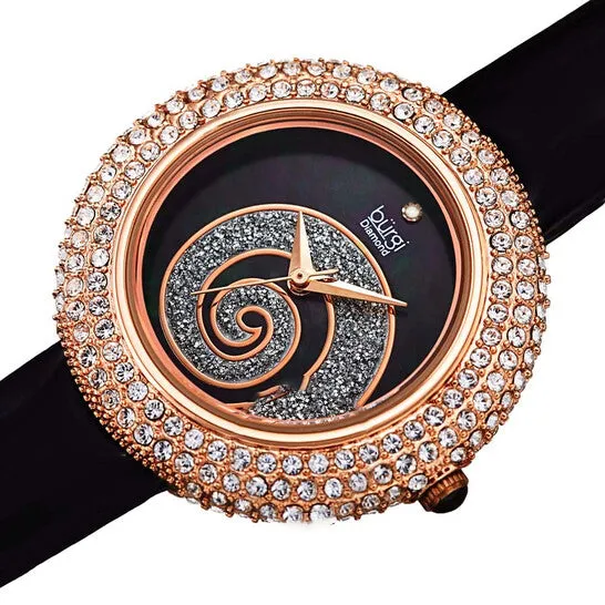 JMS always Original Burgi Swirl Crystal Black Dial Ladies Watch BUR209BKR Watches JMS always Original Burgi Swirl Crystal Black Dial Ladies Watch BUR209BKR Watches