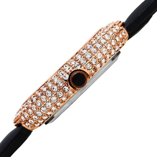 JMS always Original Burgi Swirl Crystal Black Dial Ladies Watch BUR209BKR Watches JMS always Original Burgi Swirl Crystal Black Dial Ladies Watch BUR209BKR Watches