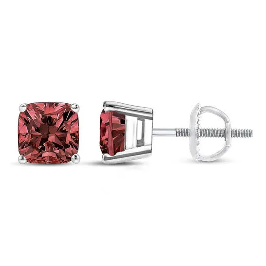 JMS always Original Haus of Brilliance 14K White Gold 1 12 Cttw Lab Grown Pink Cushion 4Prong Set Classic Diamond Solitaire Stud Earrings Pink Color VS1VS2 Clarity Earrings JMS always Original Haus of Brilliance 14K White Gold 1 12 Cttw Lab Grown Pink Cushion 4Prong Set Classic Diamond Solitaire Stud Earrings Pink Color VS1VS2 Clarity Earrings