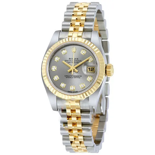JMS always Original Rolex Lady Datejust Stainless Steel and 18K Yellow Gold Ladies Watch 179173RDJ Earrings JMS always Original Rolex Lady Datejust Stainless Steel and 18K Yellow Gold Ladies Watch 179173RDJ Earrings