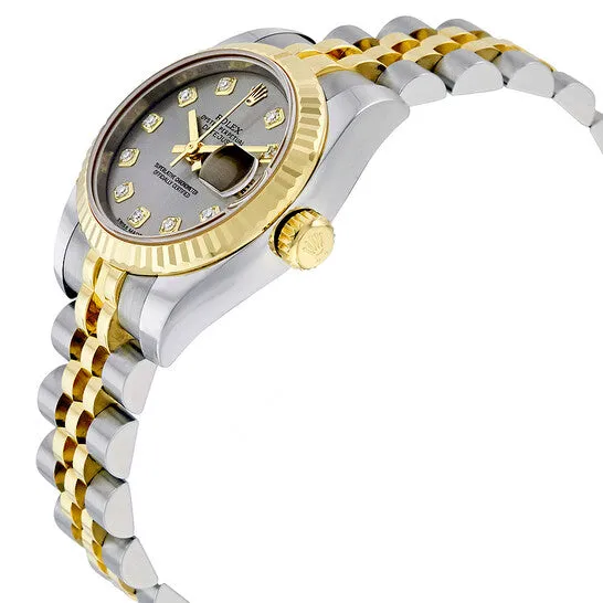 JMS always Original Rolex Lady Datejust Stainless Steel and 18K Yellow Gold Ladies Watch 179173RDJ Earrings JMS always Original Rolex Lady Datejust Stainless Steel and 18K Yellow Gold Ladies Watch 179173RDJ Earrings