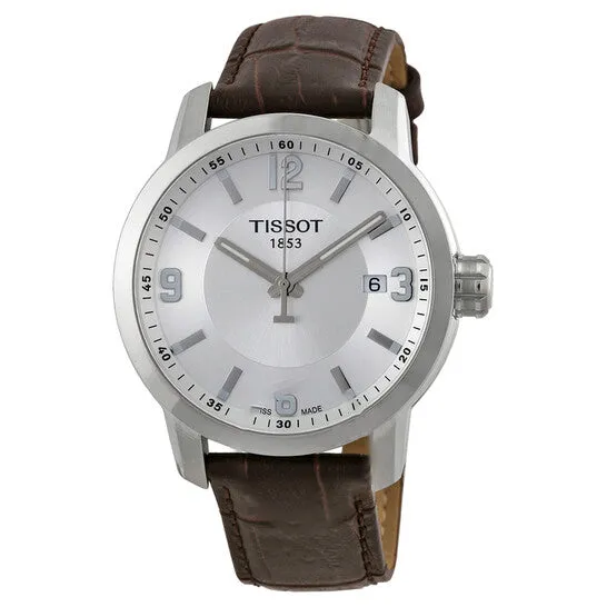 JMS always Original Tissot PRC 200 Quartz Silver Dial Brown Leather Mens Watch T0554101603700 Watches JMS always Original Tissot PRC 200 Quartz Silver Dial Brown Leather Mens Watch T0554101603700 Watches