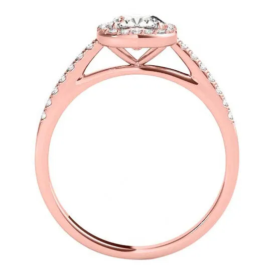 JMS always Rings Original Maulijewels 125 Carat Cushion Cut Halo Diamond Moissanite Engagement Ring In 14K Rose Gold JMS always Rings Original Maulijewels 125 Carat Cushion Cut Halo Diamond Moissanite Engagement Ring In 14K Rose Gold