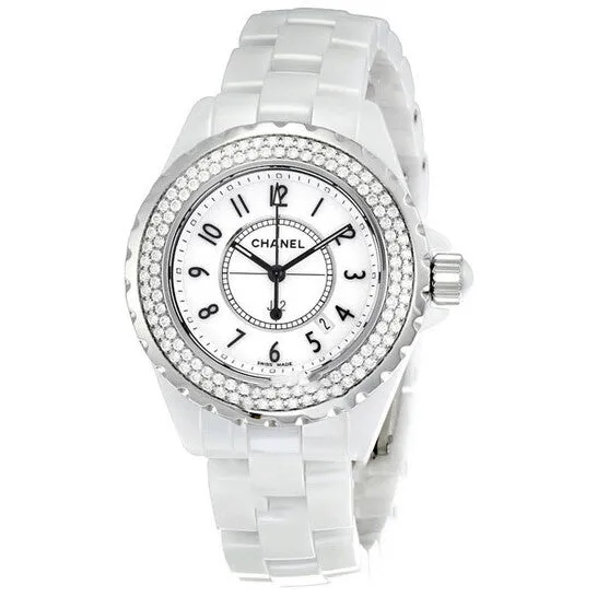 JMS always Watches Original Chanel J12 Diamond White Ceramic Ladies Watch H0967 JMS always Watches Original Chanel J12 Diamond White Ceramic Ladies Watch H0967