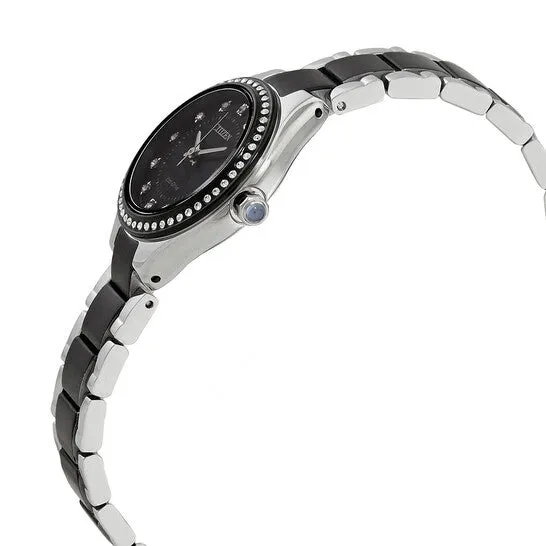 JMS always Watches Original Citizen EcoDrive Crystal Black Dial Ladies Watch EW255888E JMS always Watches Original Citizen EcoDrive Crystal Black Dial Ladies Watch EW255888E