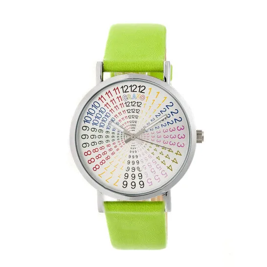 JMS always Watches Original Crayo Fortune White Dial Lime Leatherette Watch CRACR4301 JMS always Watches Original Crayo Fortune White Dial Lime Leatherette Watch CRACR4301