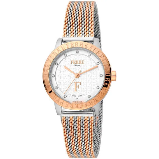 JMS always Watches Original Ferre Milano Classic Quartz White Dial Ladies Watch FM1L174M0091 JMS always Watches Original Ferre Milano Classic Quartz White Dial Ladies Watch FM1L174M0091