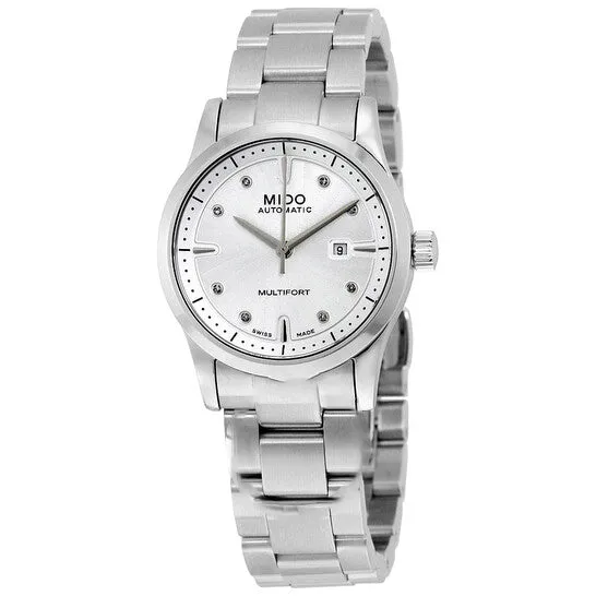 JMS always Watches Original Mido Multifort Automatic Silver Dial Ladies Watch M0050071103600 JMS always Watches Original Mido Multifort Automatic Silver Dial Ladies Watch M0050071103600