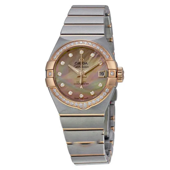 JMS always Watches Original Omega Constellation Brown Mother of Pearl Diamond Automatic Ladies Watch 12325272057001 JMS always Watches Original Omega Constellation Brown Mother of Pearl Diamond Automatic Ladies Watch 12325272057001