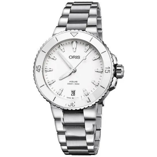 JMS always Watches Original Oris Aquis Automatic White Dial Watch 01 733 7731 415107 8 18 05P JMS always Watches Original Oris Aquis Automatic White Dial Watch 01 733 7731 415107 8 18 05P
