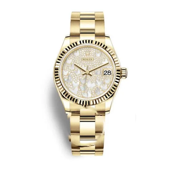 JMS always Watches Original Rolex Datejust 31 Mother of Pearl Butterfly Diamond Pave Ladies 18kt Yellow Gold Watch 278278PAVEO JMS always Watches Original Rolex Datejust 31 Mother of Pearl Butterfly Diamond Pave Ladies 18kt Yellow Gold Watch 278278PAVEO