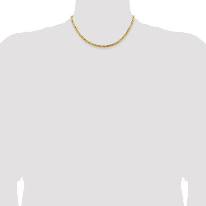 MDS Necklaces 14K Yellow Gold 16 inch 325mm Byzantine with Lobster Clasp Chain Necklace MDS Necklaces 14K Yellow Gold 16 inch 325mm Byzantine with Lobster Clasp Chain Necklace