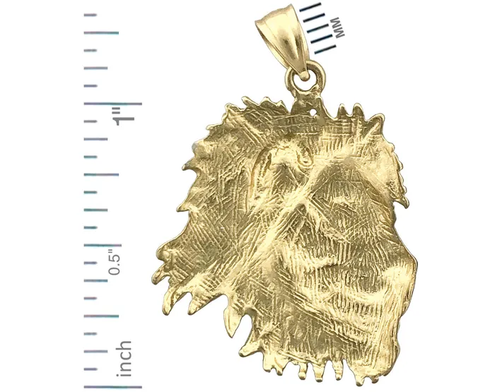 Necklaces 14K Gold Lion Head Pendant Goldia