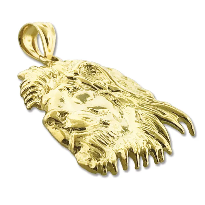 Necklaces 14K Gold Lion Head Pendant Goldia