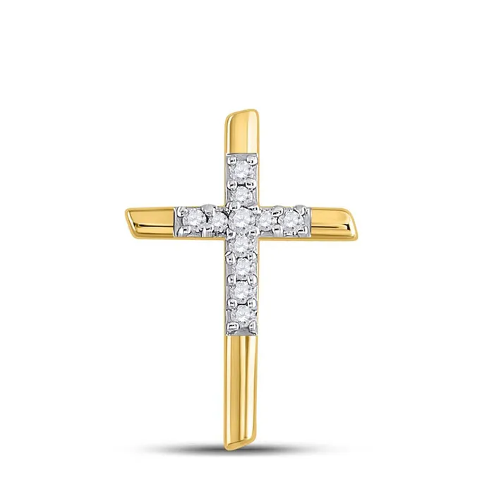 Necklaces gndatlanta 10k Yellow Gold Round Diamond Cross Pendant 112 Cttw Necklaces gndatlanta 10k Yellow Gold Round Diamond Cross Pendant 112 Cttw