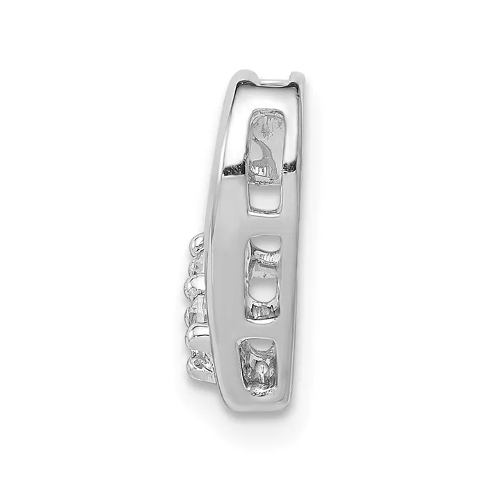 Necklaces Goldia 14k White Gold 110ct Real Diamond Heart Chain Slide