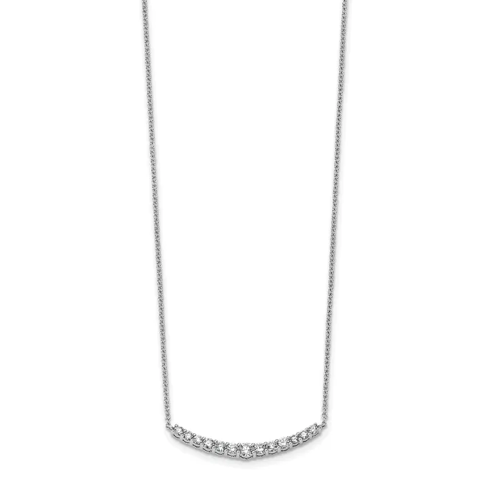 Necklaces Goldia 14k White Gold 12 Ct Lab Grown Diamond VSSI G 18 inch Fashion Bar Necklace