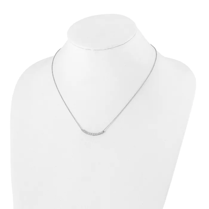 Necklaces Goldia 14k White Gold 12 Ct Lab Grown Diamond VSSI G 18 inch Fashion Bar Necklace