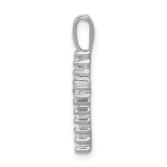 Necklaces Goldia 14k White Gold 16ct Real Diamond Latin Cross Pendant